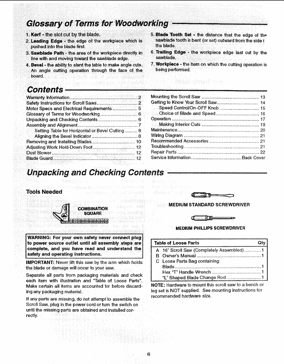 Sears 113.23615 User Manual | Page 6 / 28