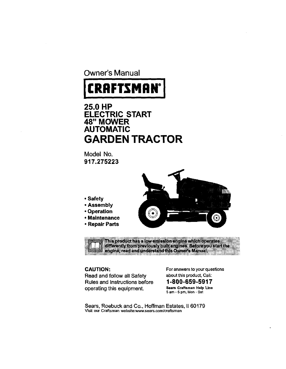 Sears 917.275223 User Manual | 64 pages