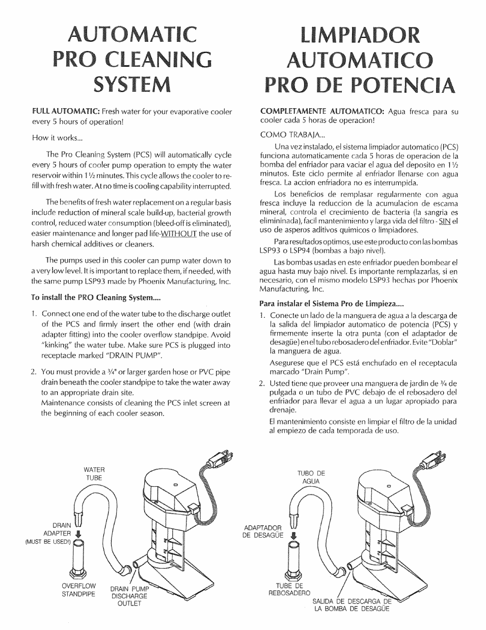 Mpiadct automatico pro de potencia, Automatic pro cleaning system | Sears AeroCool PD6231 User Manual | Page 9 / 11