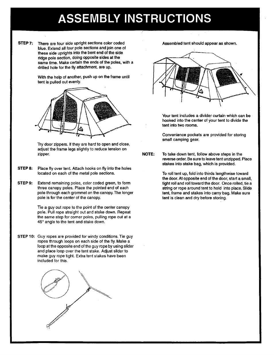 Assembly instructions | Sears 308.70002 User Manual | Page 7 / 7