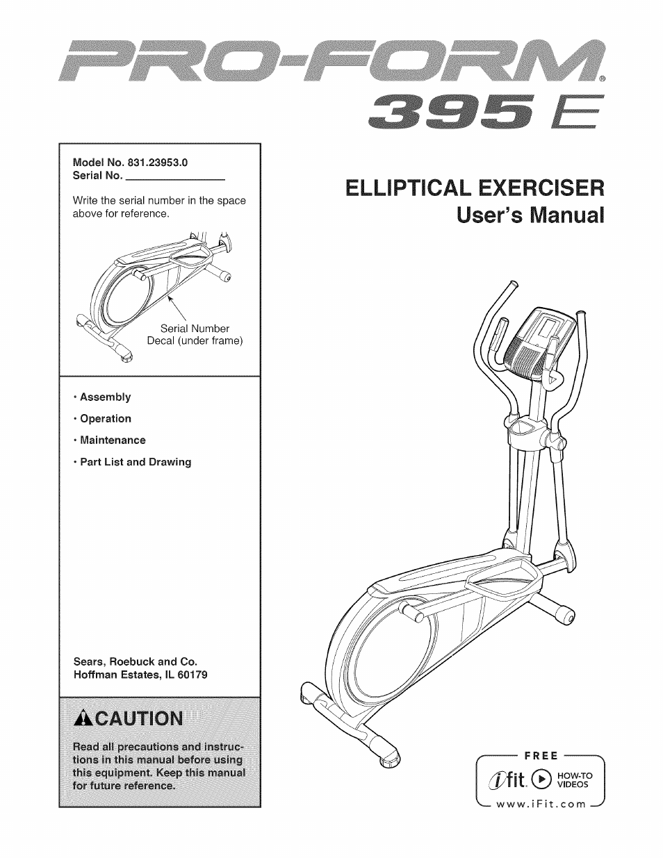 Sears 831.23953.0 User Manual | 28 pages