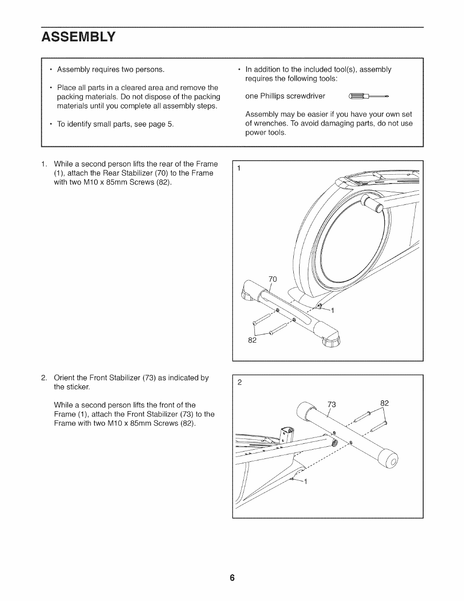 Assembly | Sears 831.23953.0 User Manual | Page 6 / 28