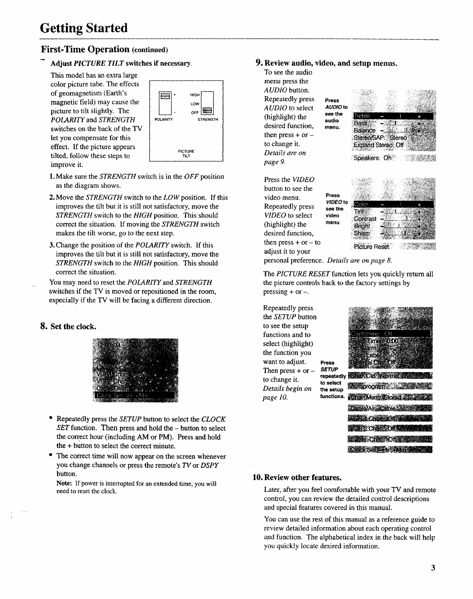 Getting started, First-time operation | Sears 274.4392839 User Manual | Page 4 / 39