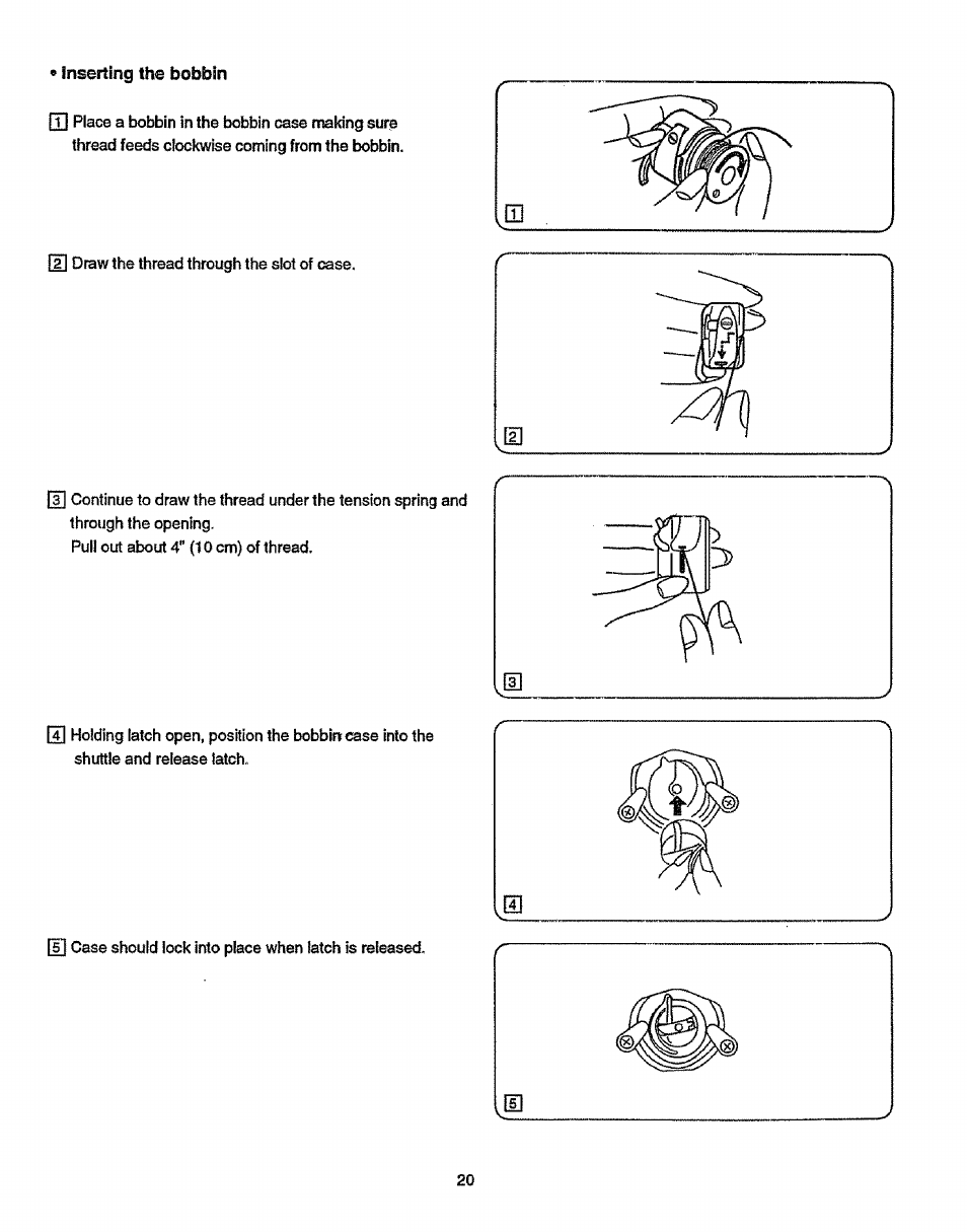 Inserting the bobbin, Ma j | Sears 38512102 User Manual | Page 28 / 69