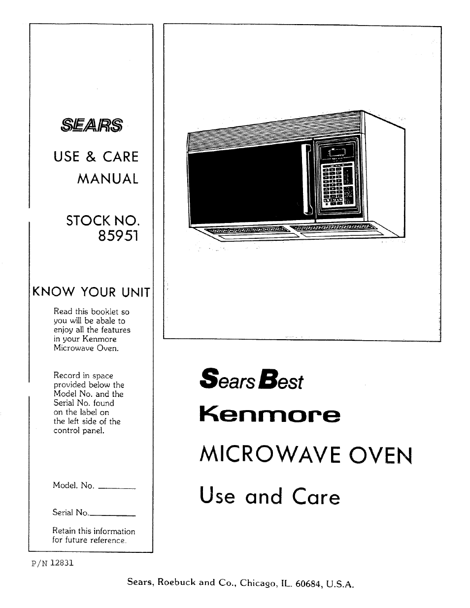Sears 85951 User Manual | 40 pages