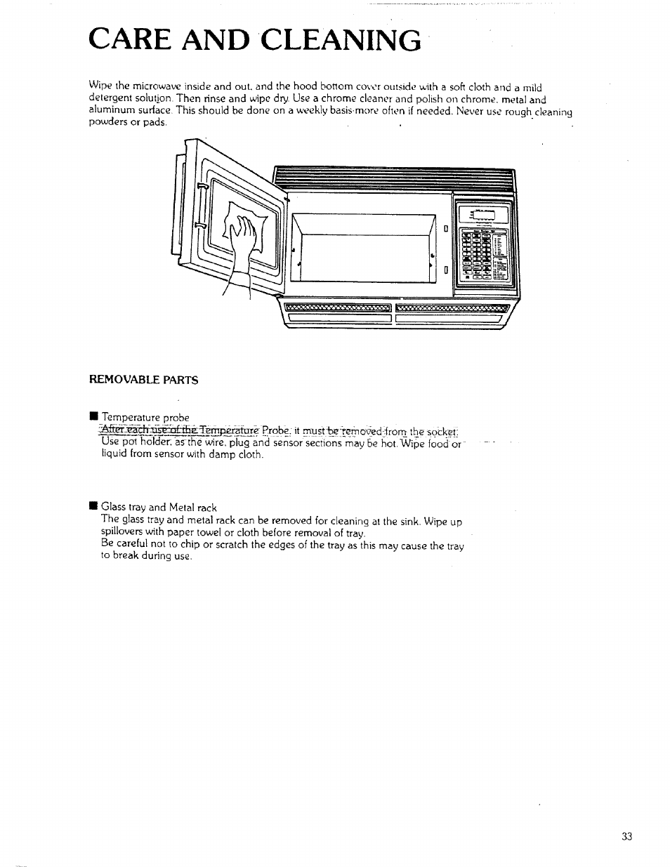Care and cleaning, Care and cleaning —35 | Sears 85951 User Manual | Page 33 / 40