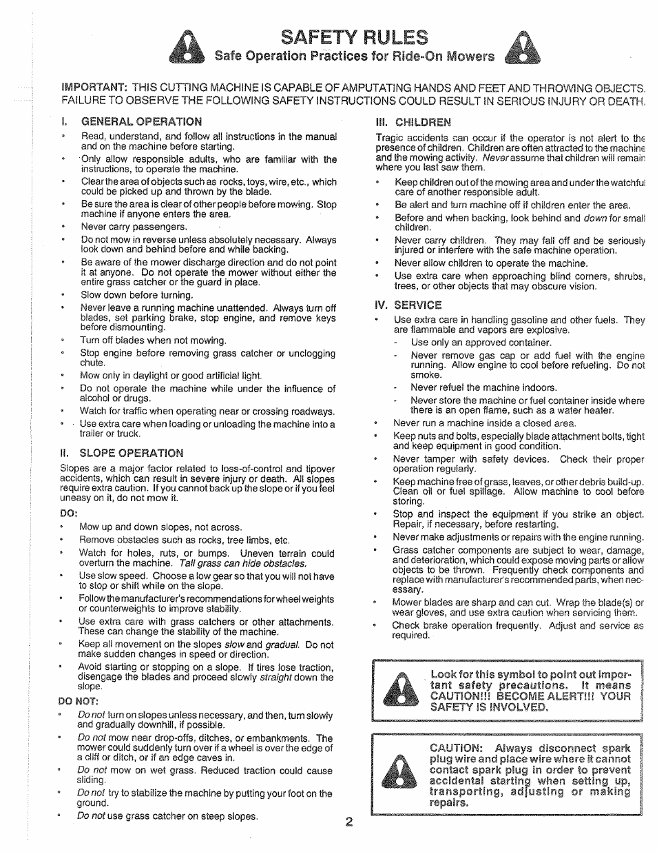Safety rules, Do not | Sears 917.25559 User Manual | Page 2 / 52