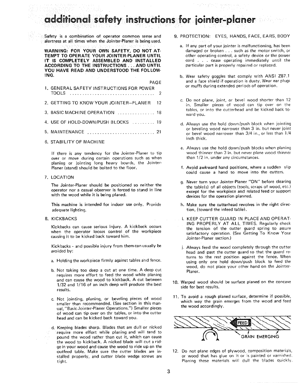 Addlitîôiiali;$ifety; iftstrécf | Sears 113.206931 User Manual | Page 3 / 32