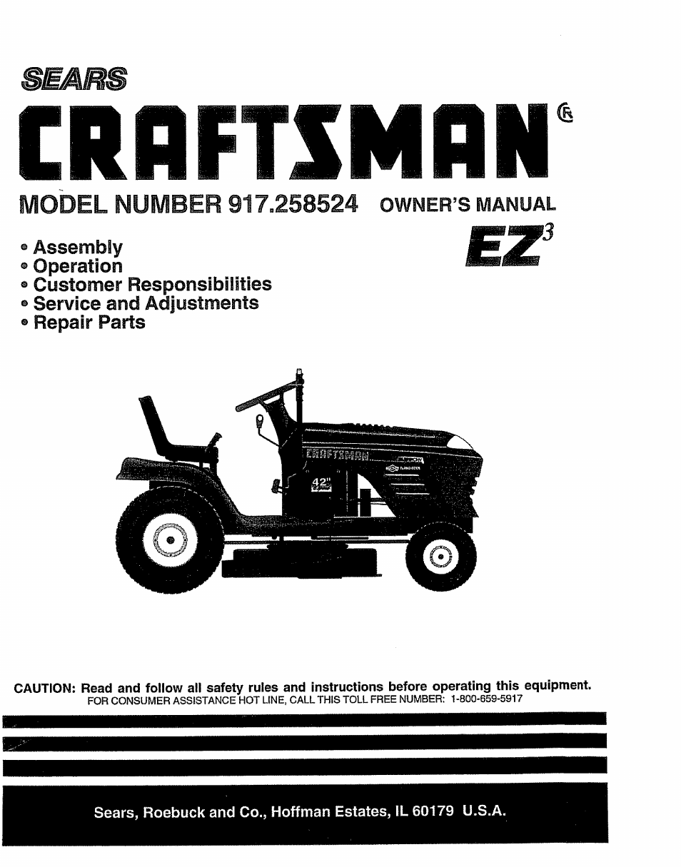 Sears 917.258524 User Manual | 56 pages