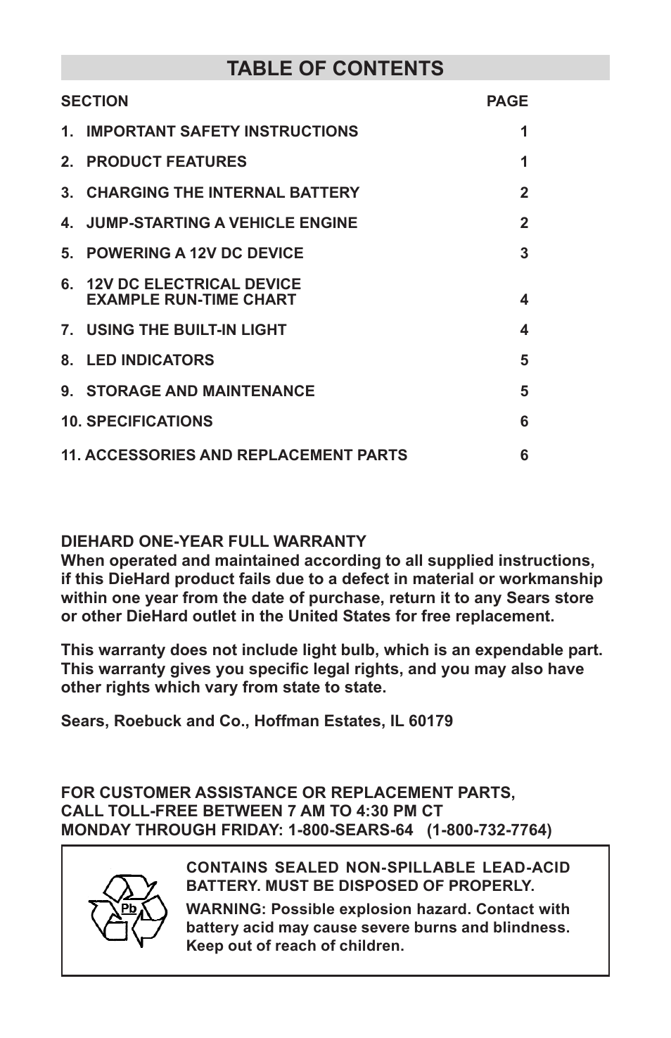 Sears 200.71486 User Manual | Page 2 / 8