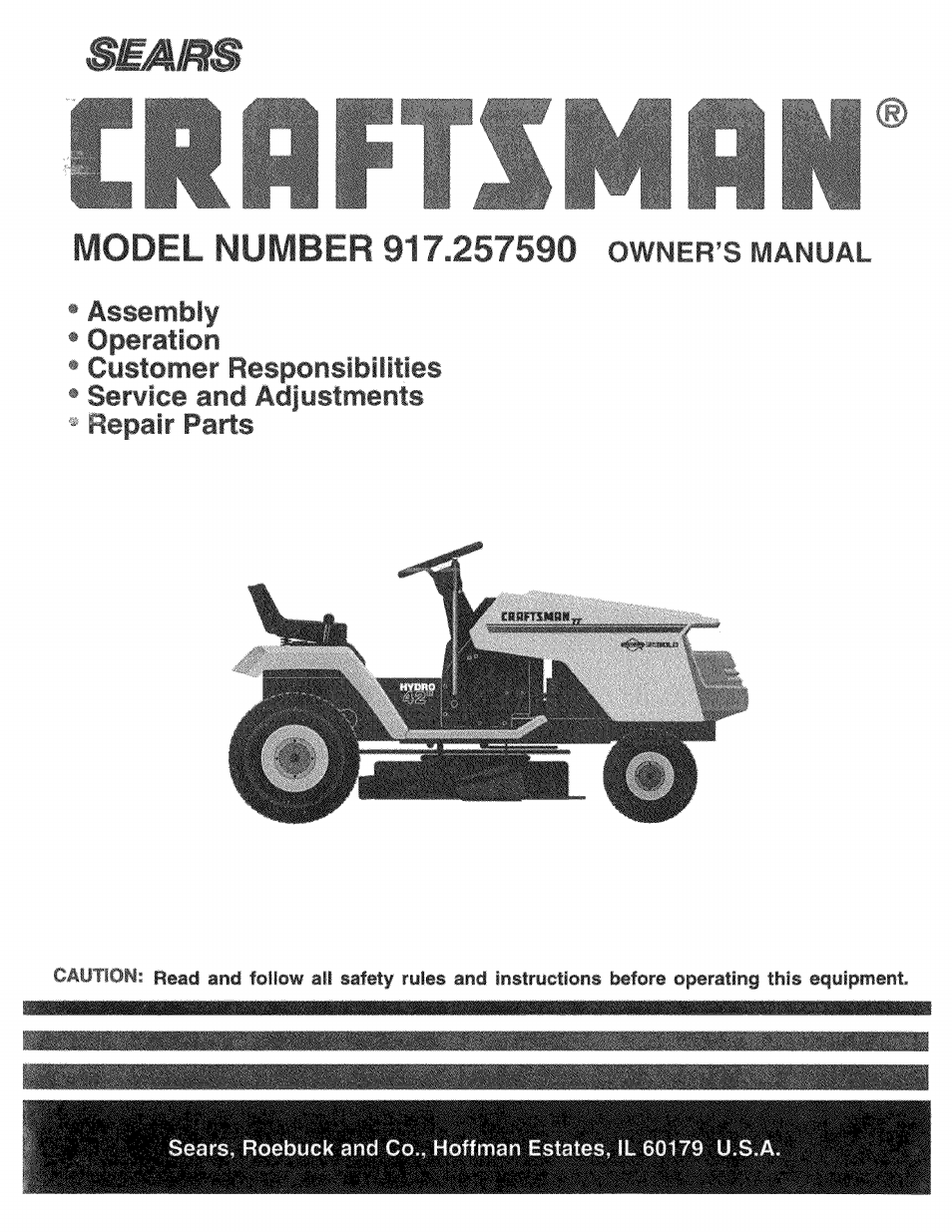 Sears 917.25759 User Manual | 29 pages