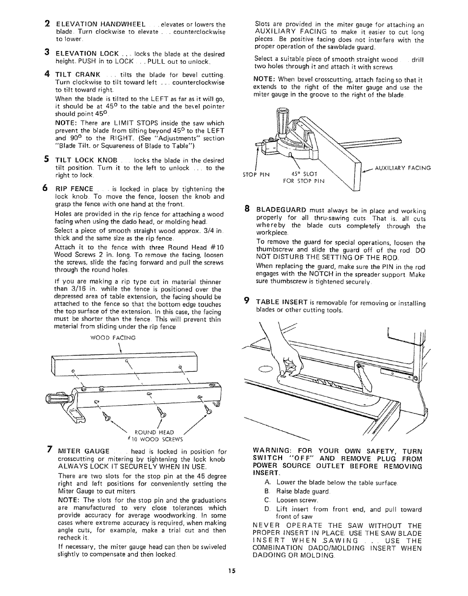 Sears 113242502 User Manual | Page 15 / 40
