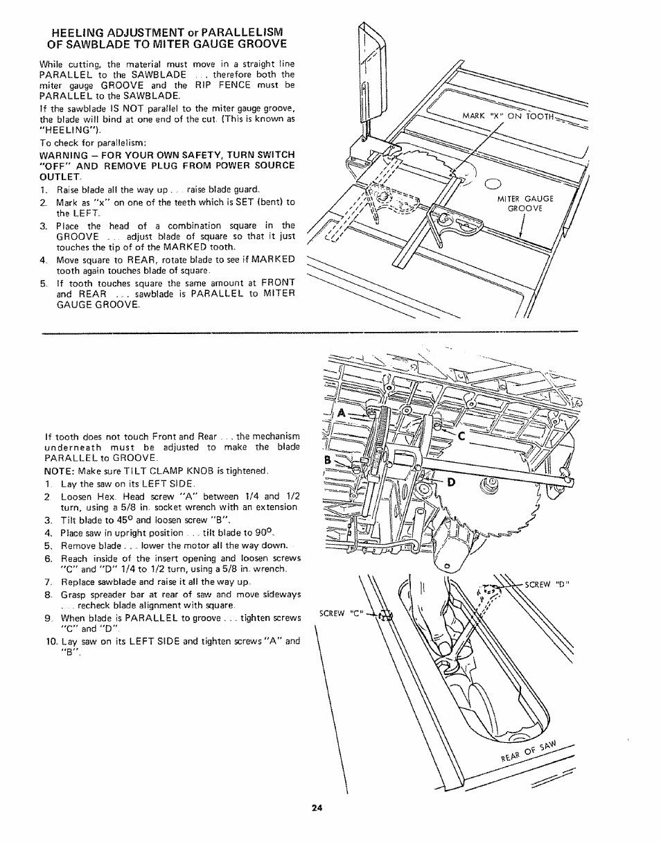Sears 113242502 User Manual | Page 24 / 40