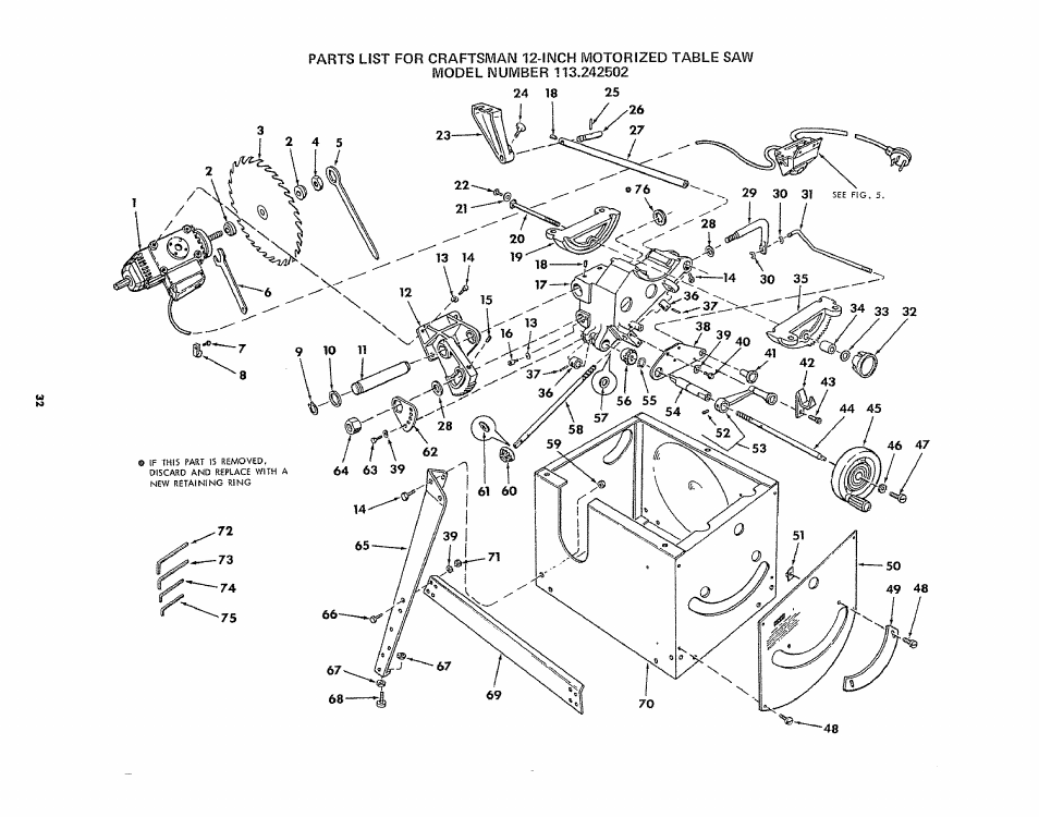 Sears 113242502 User Manual | Page 32 / 40