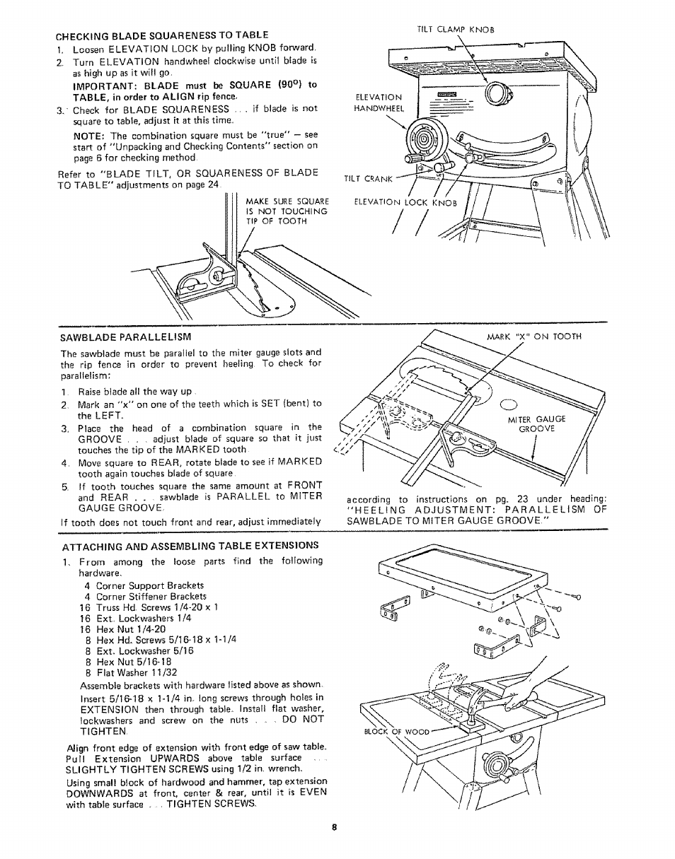 Sears 113242502 User Manual | Page 8 / 40