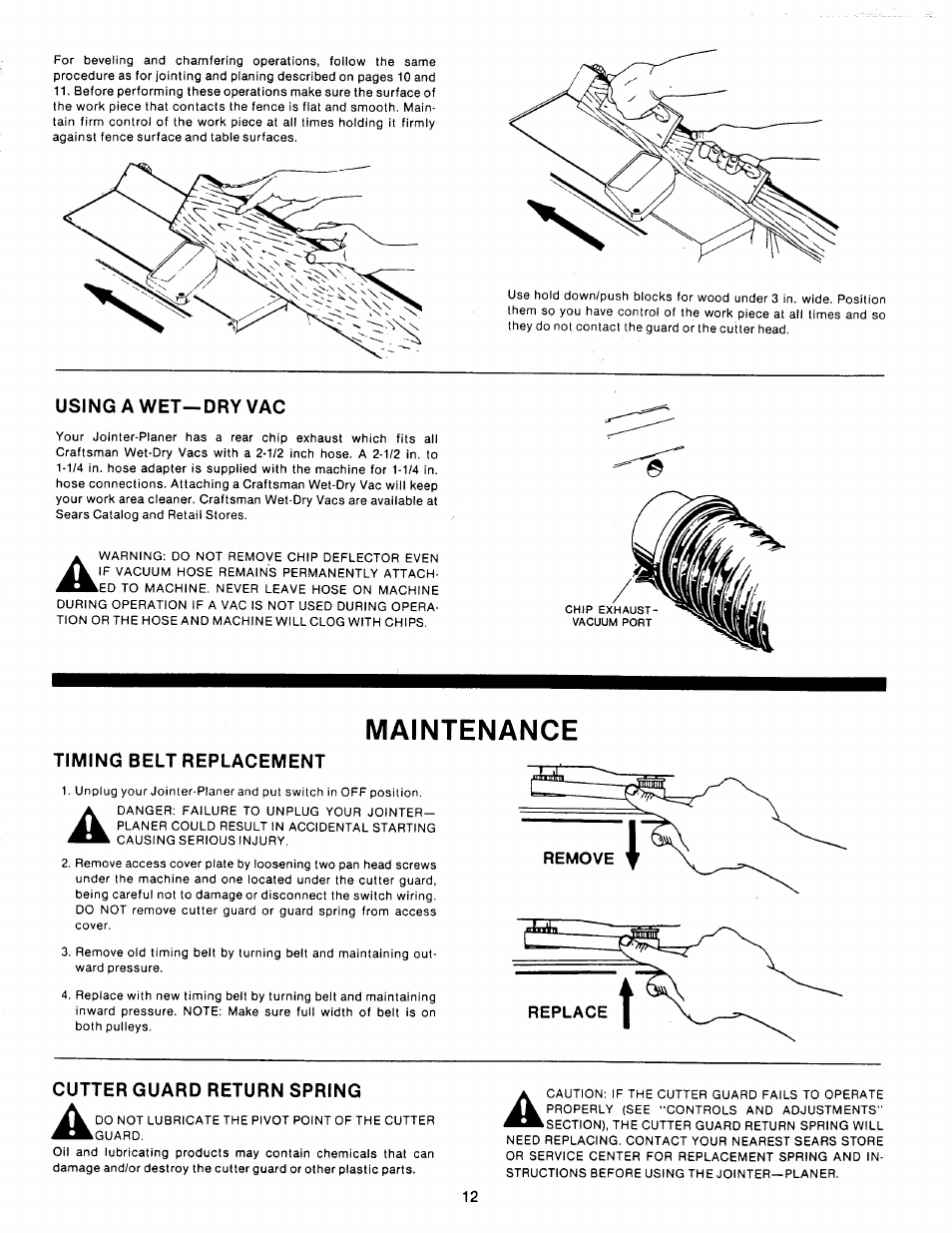 Maintenance | Sears 149.23632 User Manual | Page 12 / 16