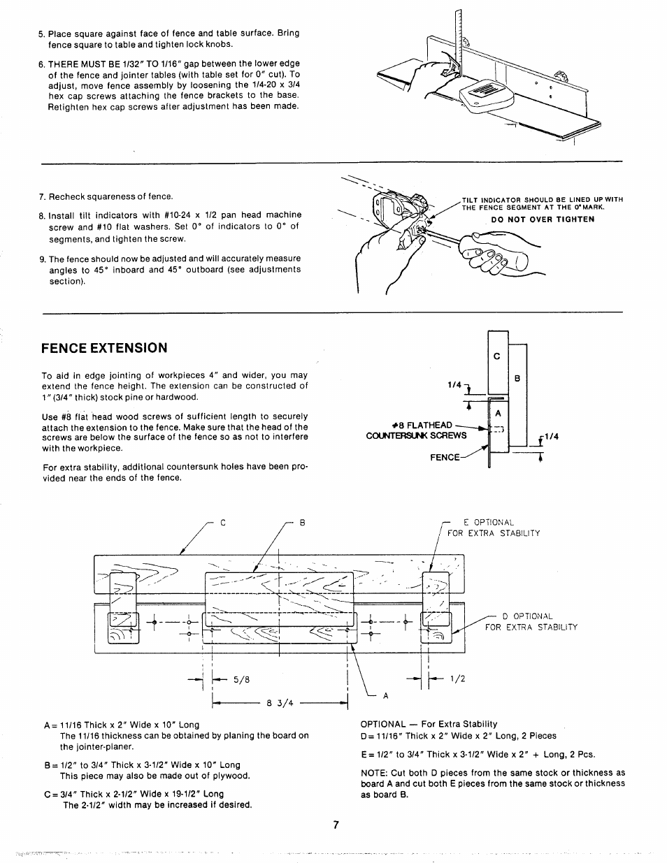 Fence extension | Sears 149.23632 User Manual | Page 7 / 16