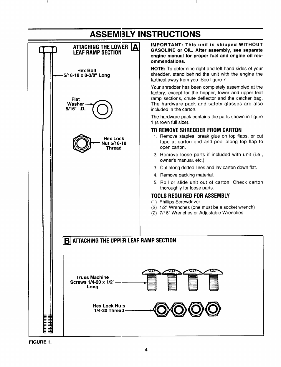 Assemi3ly instructions | Sears 645B User Manual | Page 4 / 12