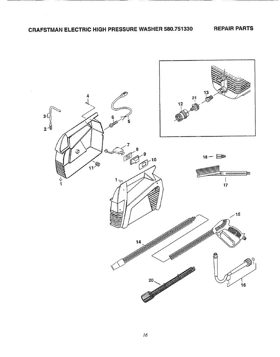 Sears 580.75133 User Manual | Page 16 / 18