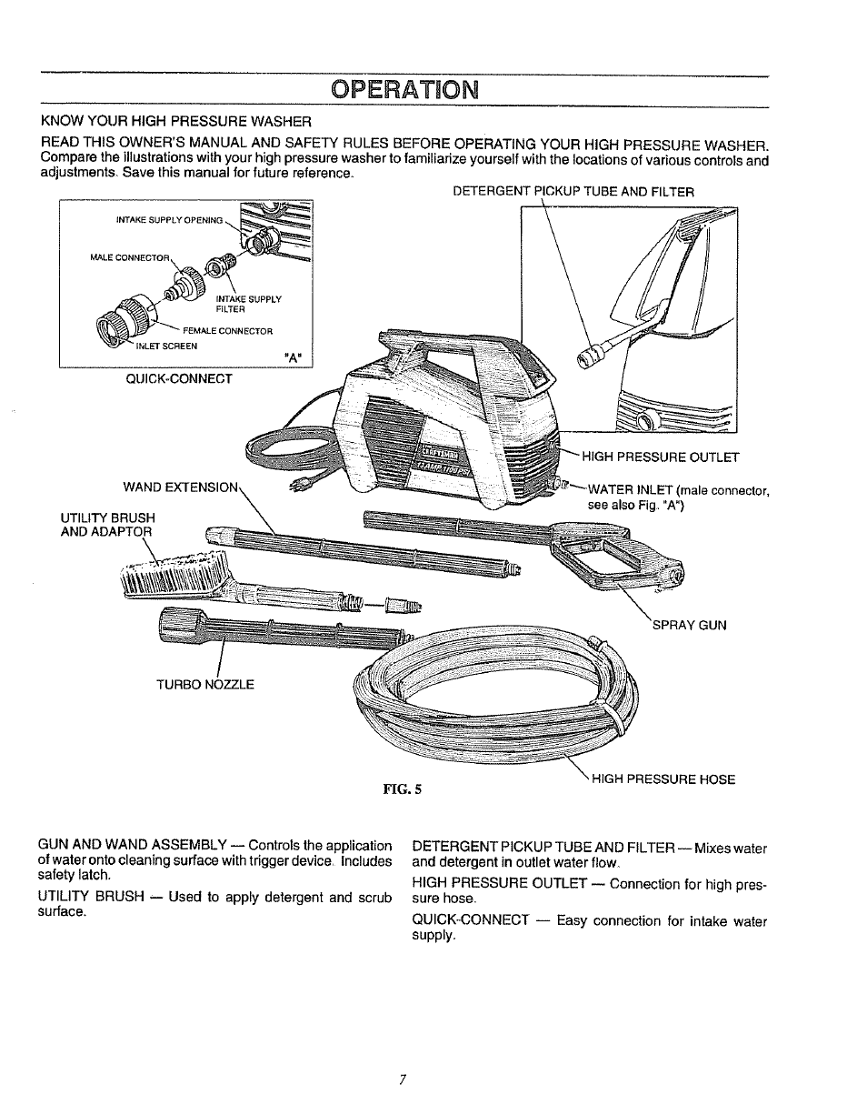 Operation | Sears 580.75133 User Manual | Page 7 / 18