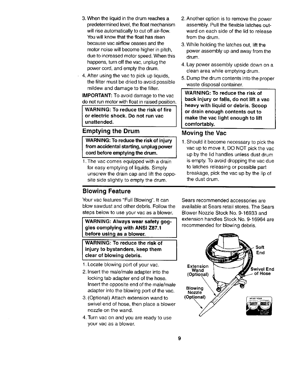 Sears Craftsman 113.177035 User Manual | Page 9 / 16