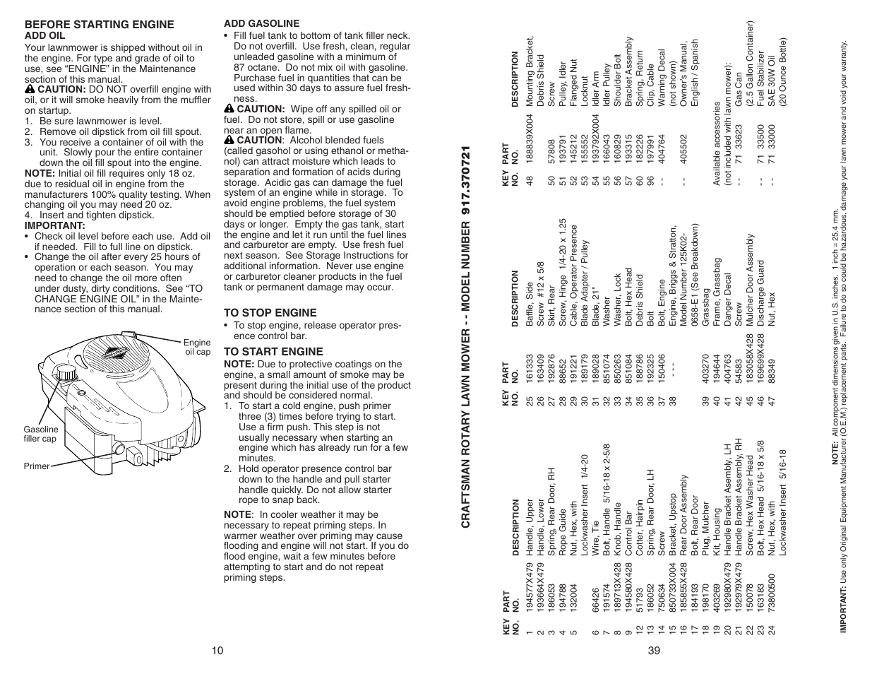 Sears 917.370721 User Manual | Page 10 / 24
