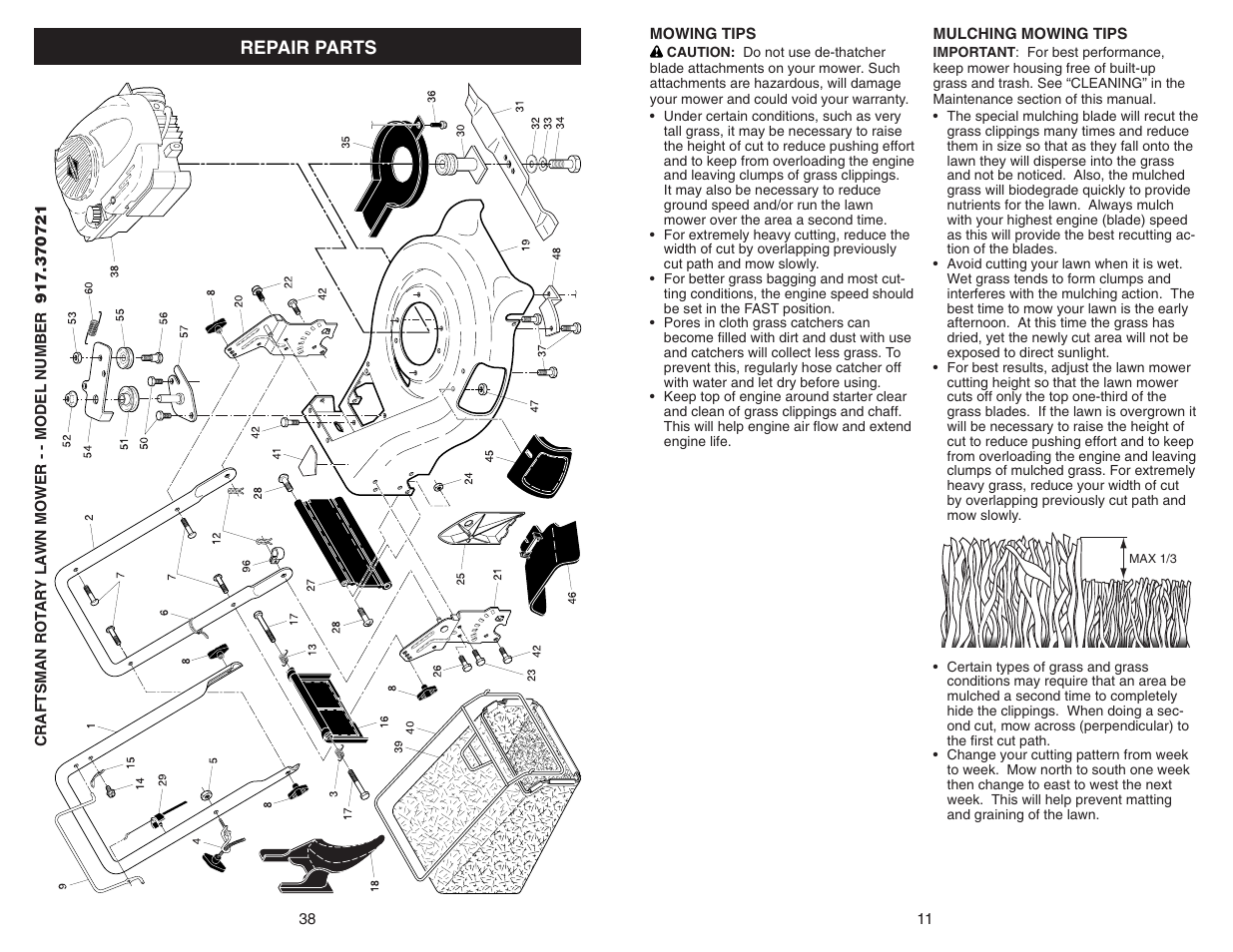 Sears 917.370721 User Manual | Page 11 / 24