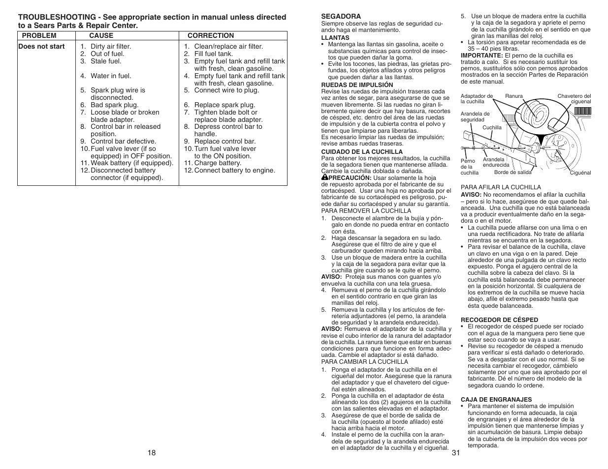 Sears 917.370721 User Manual | Page 18 / 24