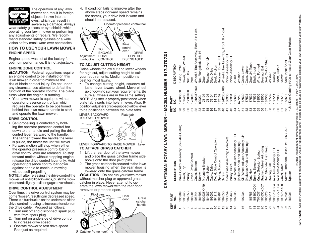 Sears 917.370721 User Manual | Page 8 / 24