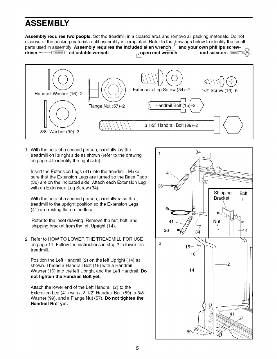 Assembly | Sears 631.29739 User Manual | Page 5 / 18