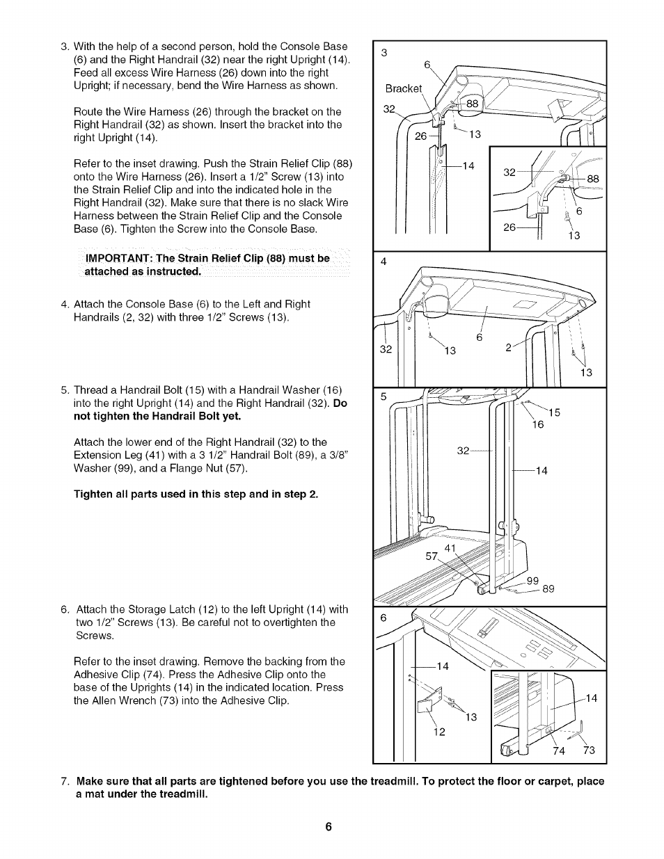 Tighten all parts used in this step and in step 2 | Sears 631.29739 User Manual | Page 6 / 18