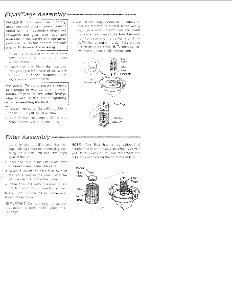 Filter assembly, Rr- _ s