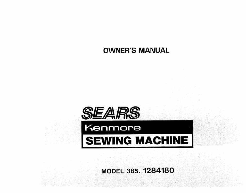 Sears KENMORE 385.128418 User Manual | 52 pages