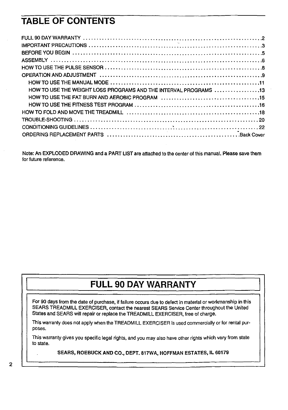 Sears PRO FORM 831.29776 User Manual | Page 2 / 28