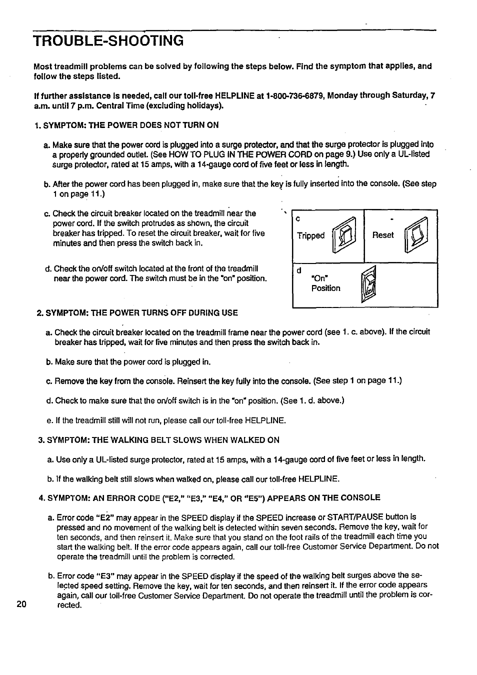 Trouble-shooting | Sears PRO FORM 831.29776 User Manual | Page 20 / 28
