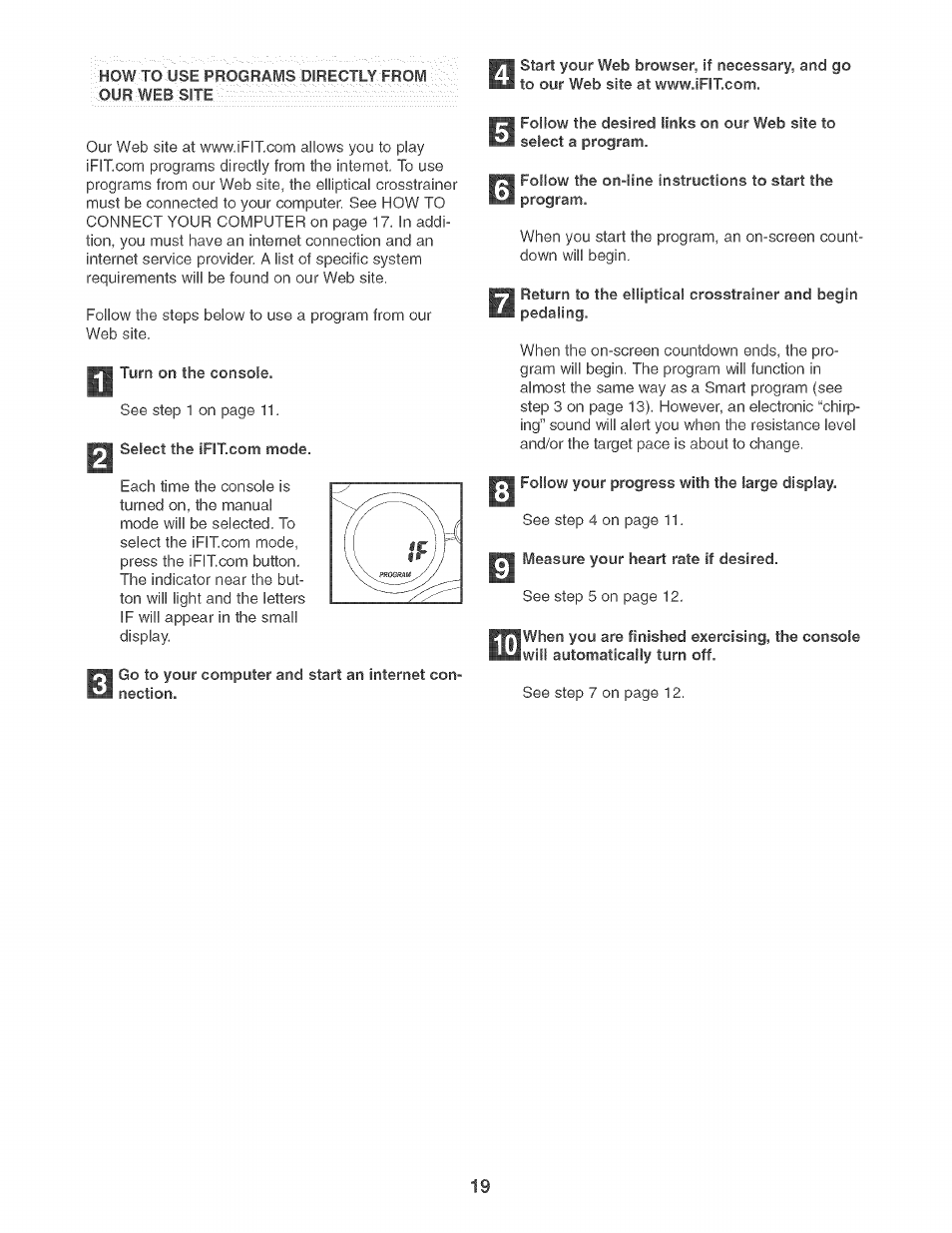 Sears PRO-FORM 831.283521 User Manual | Page 19 / 24