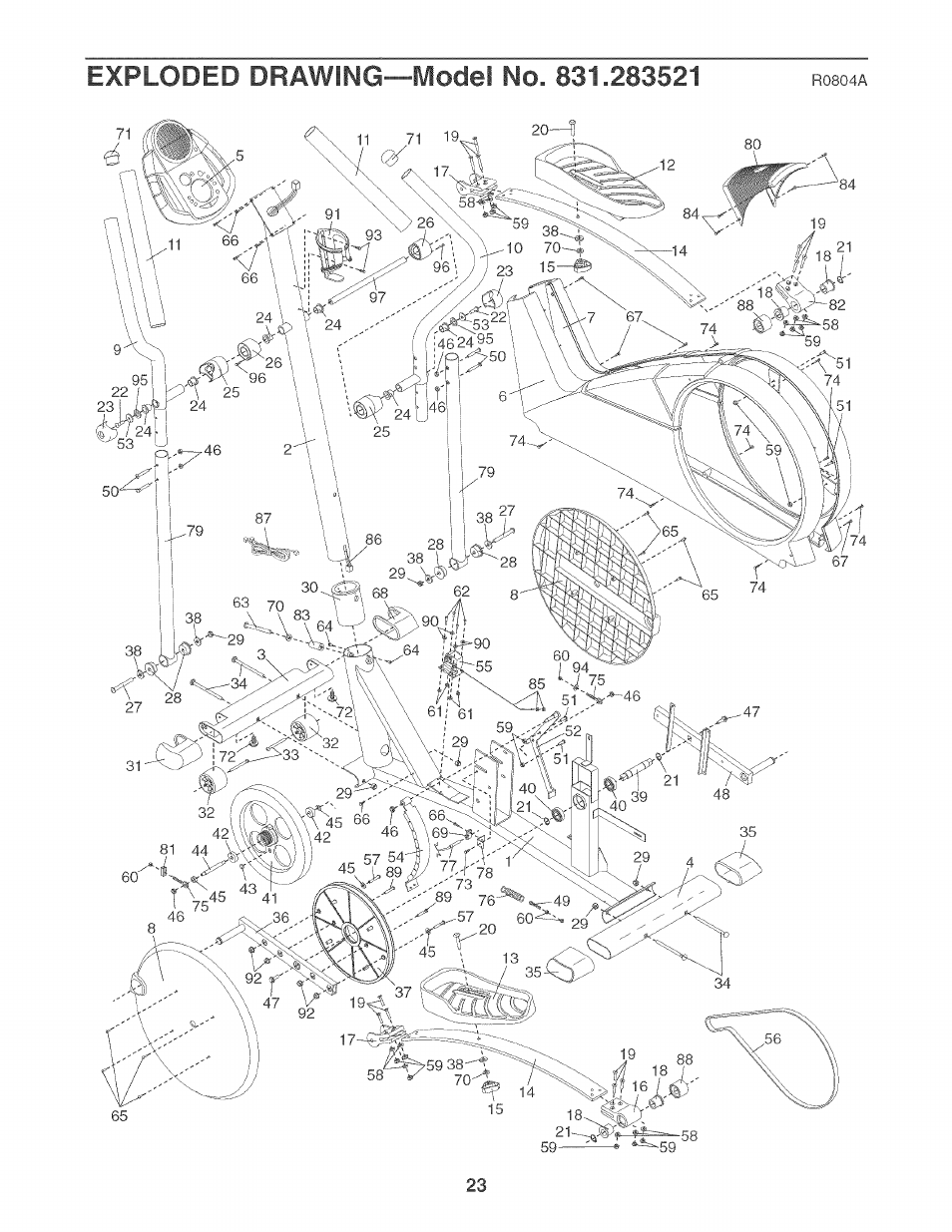 Sears PRO-FORM 831.283521 User Manual | Page 23 / 24