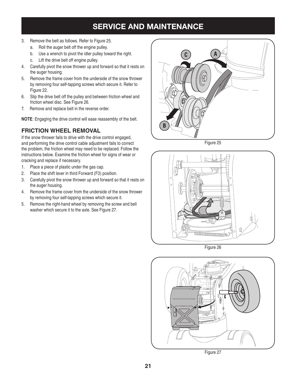 Service and maintenance | Sears 247.88355 User Manual | Page 21 / 64
