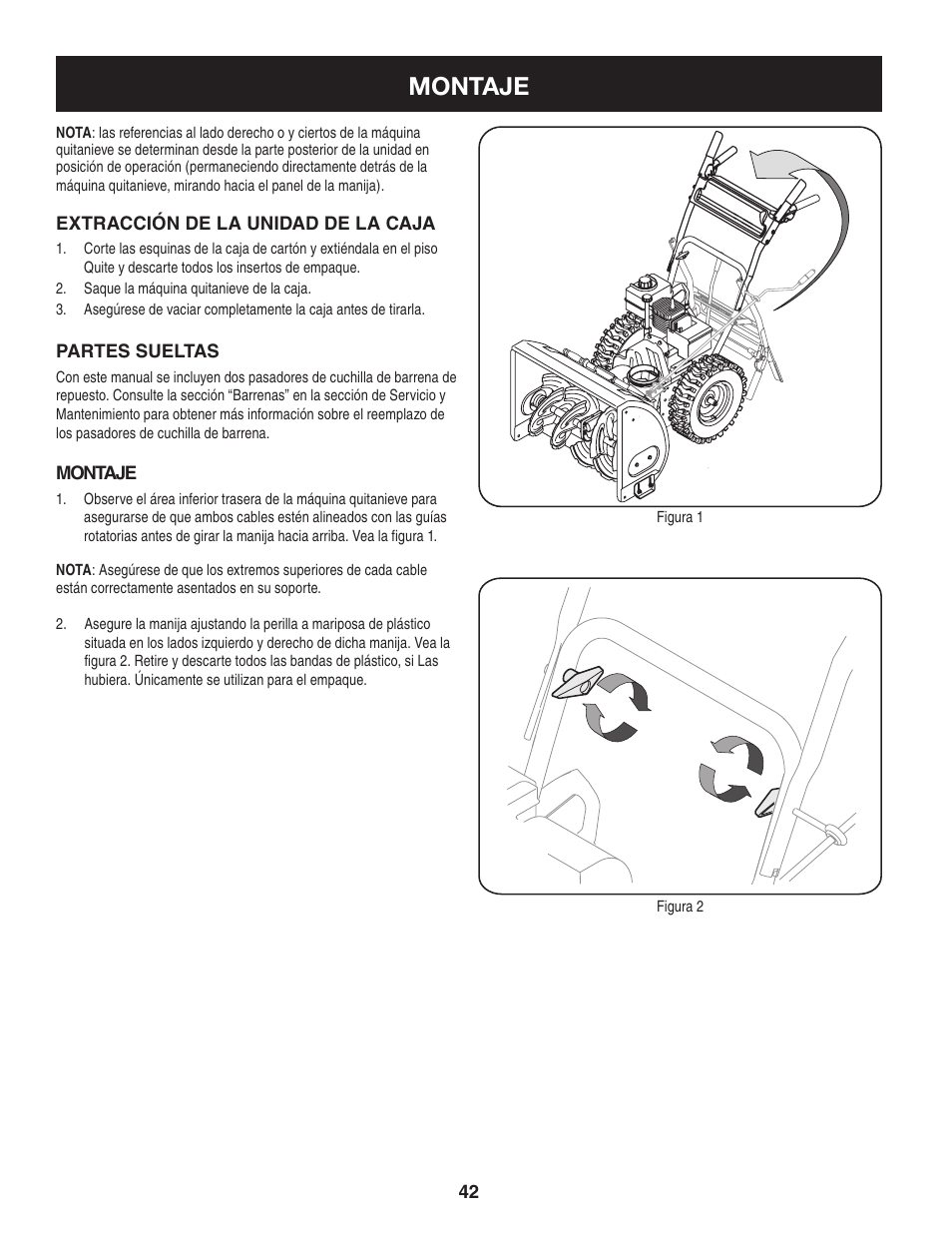 Montaje | Sears 247.88355 User Manual | Page 42 / 64