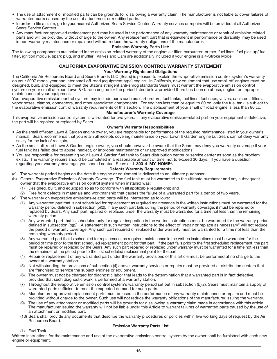 Sears 316.79197 User Manual | Page 16 / 36