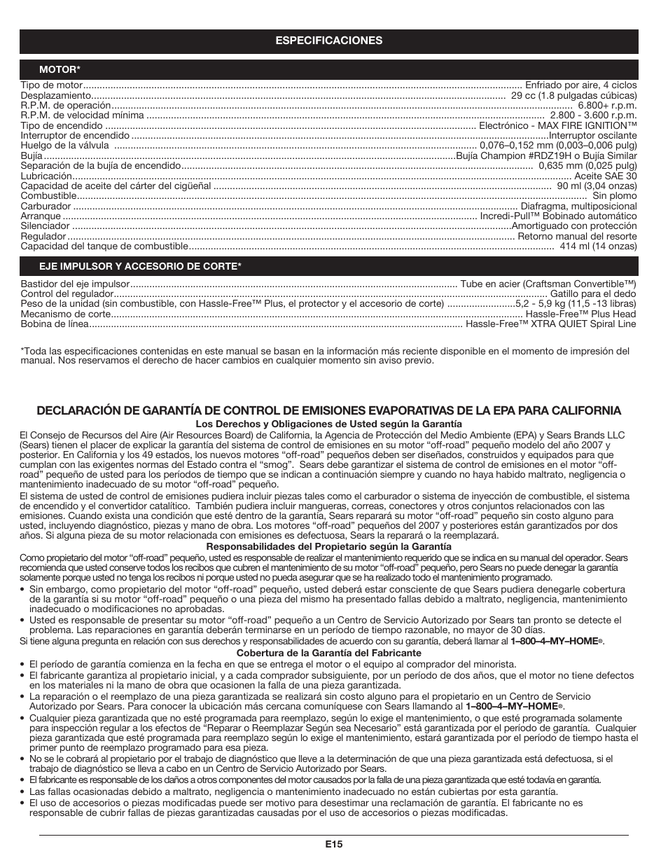 Sears 316.79197 User Manual | Page 31 / 36