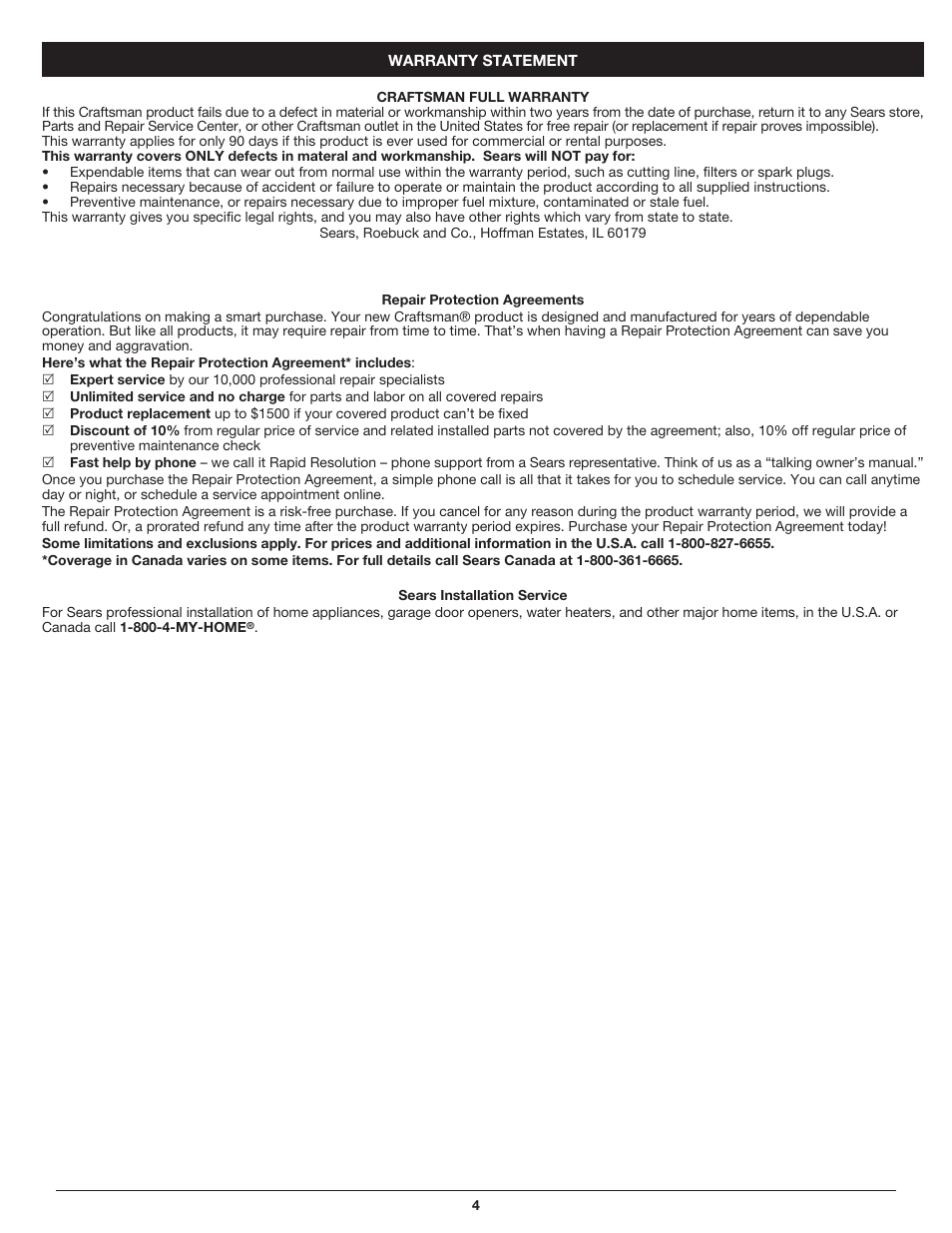 Sears 316.79197 User Manual | Page 4 / 36