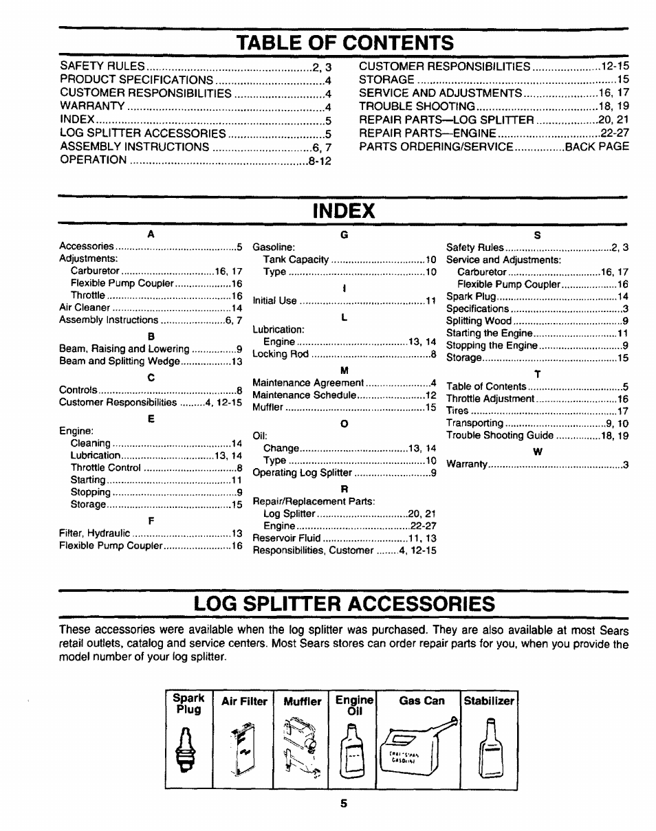 Sears 247.34625 User Manual | Page 5 / 28