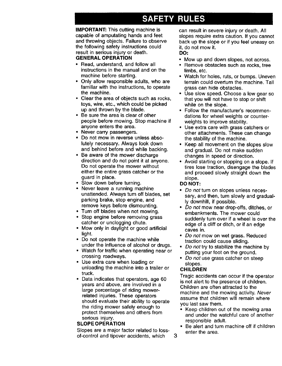 Safety rules | Sears 917.271051 User Manual | Page 3 / 60