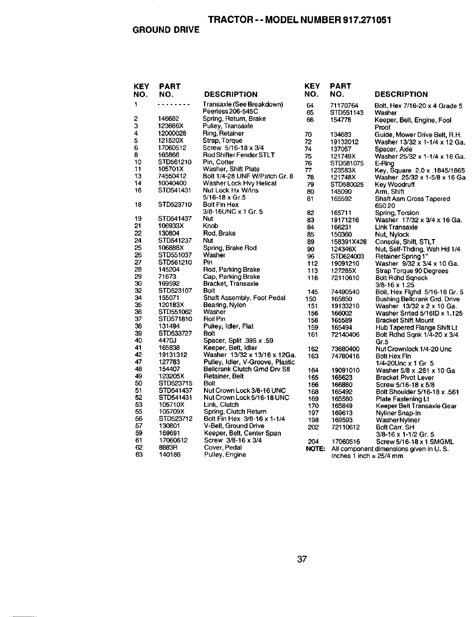 Ground drive | Sears 917.271051 User Manual | Page 37 / 60