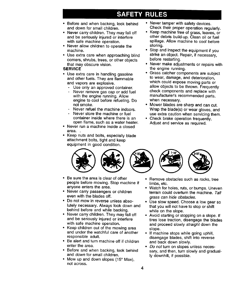 Safety rules | Sears 917.271051 User Manual | Page 4 / 60