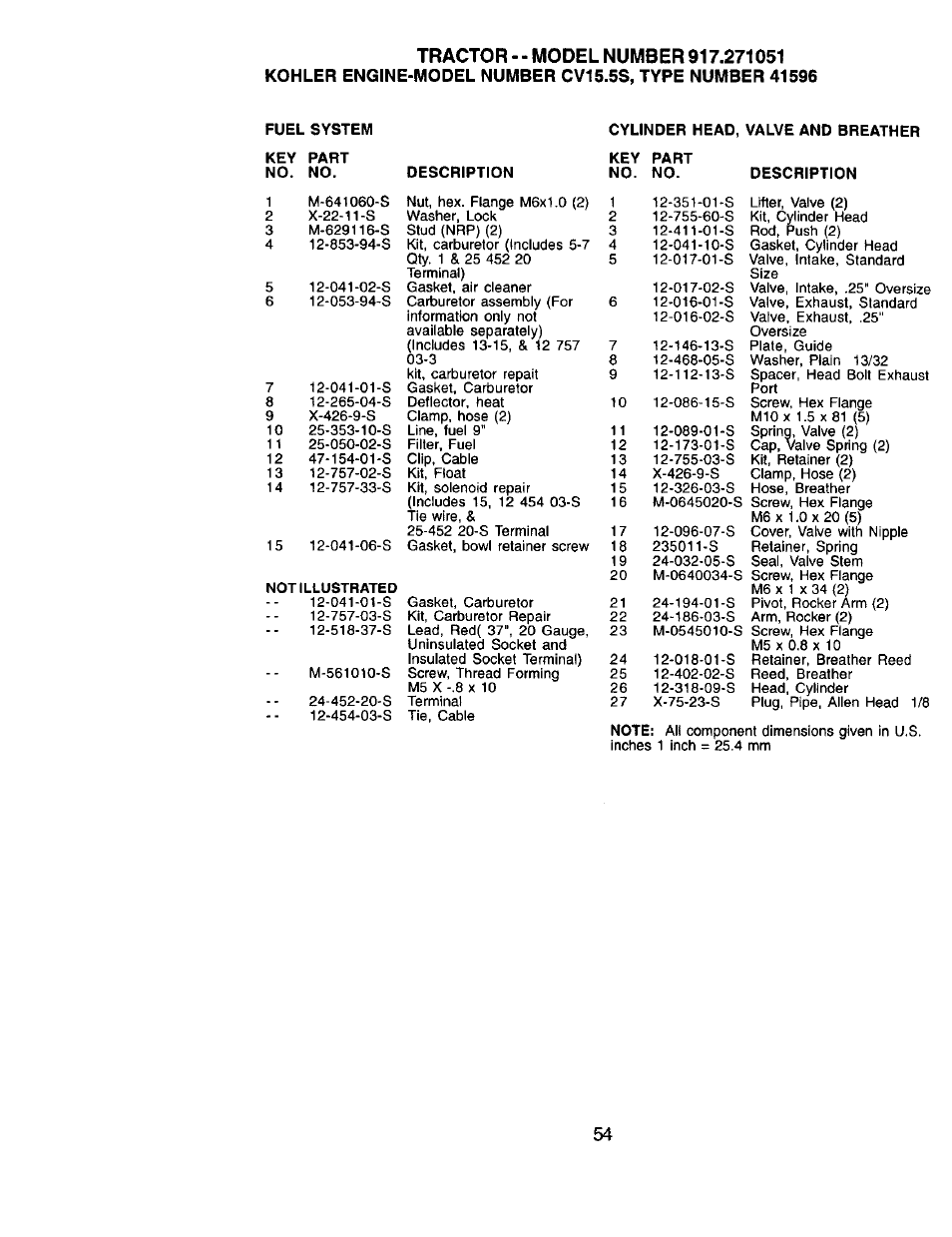 Sears 917.271051 User Manual | Page 54 / 60