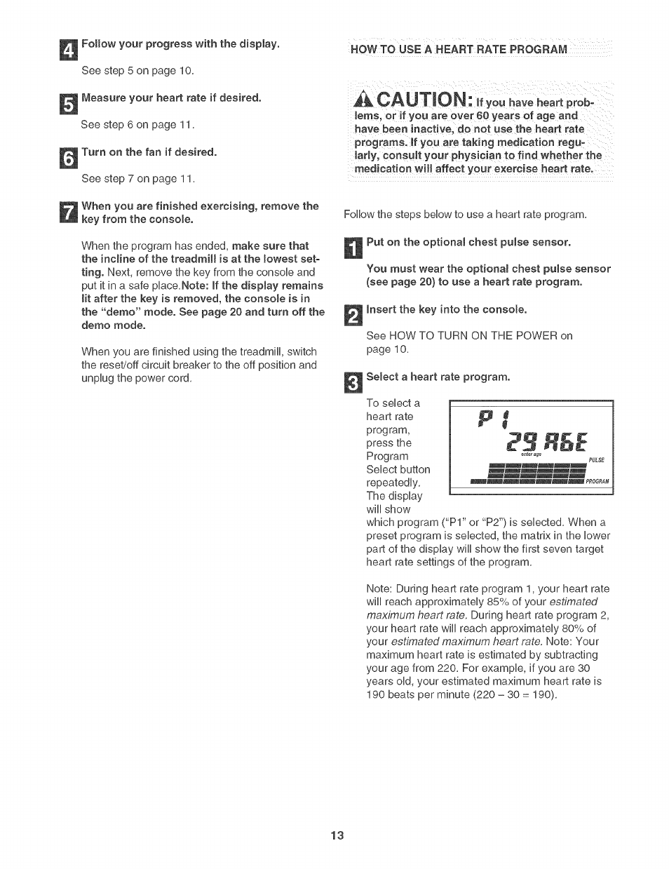 A caution | Sears 831.29506 User Manual | Page 13 / 30