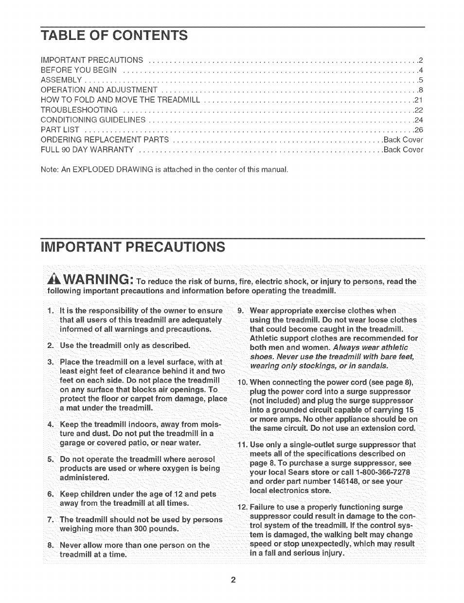Sears 831.29506 User Manual | Page 2 / 30