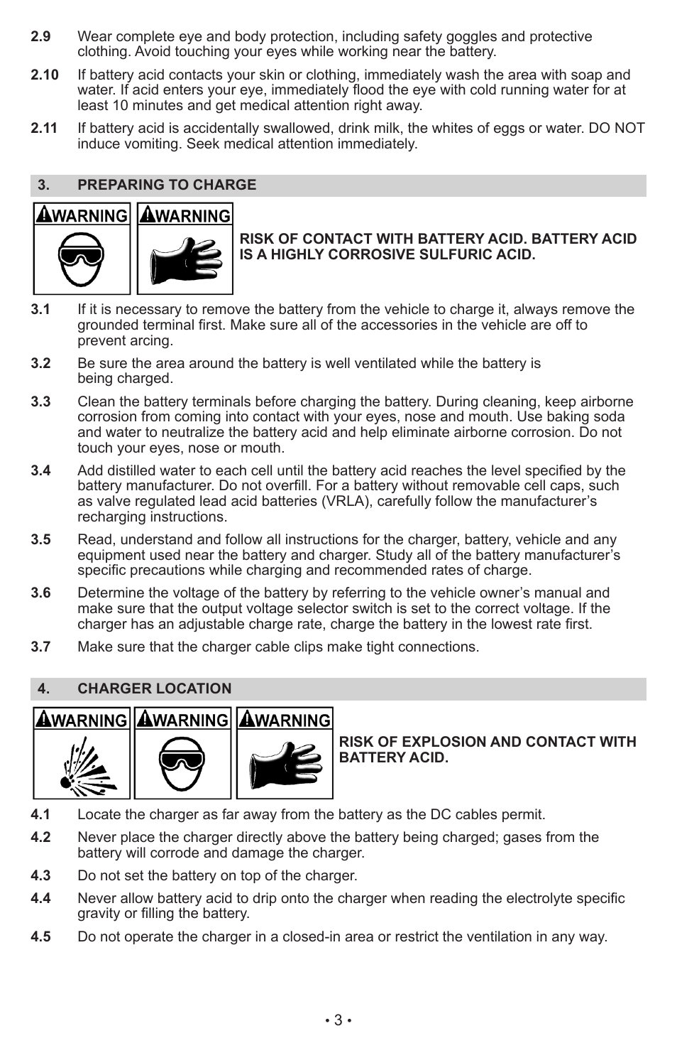 Sears 12V Battery Charger & Engine Starter 2871222 User Manual | Page 5 / 13